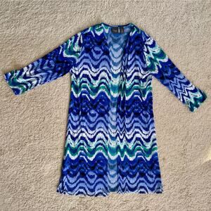 Travelers Duster cardigan 3/4 Sleeve Jersey Small Chicos Size 0 resort
